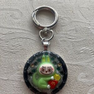 Handmade Kawaii “Labubu” Bag Charm/Keychain with Rhinestones